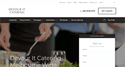 Desktop Screenshot of devouritcatering.com.au