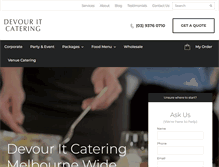 Tablet Screenshot of devouritcatering.com.au